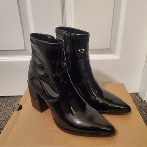 Steve Madden Black Block Heel Booties